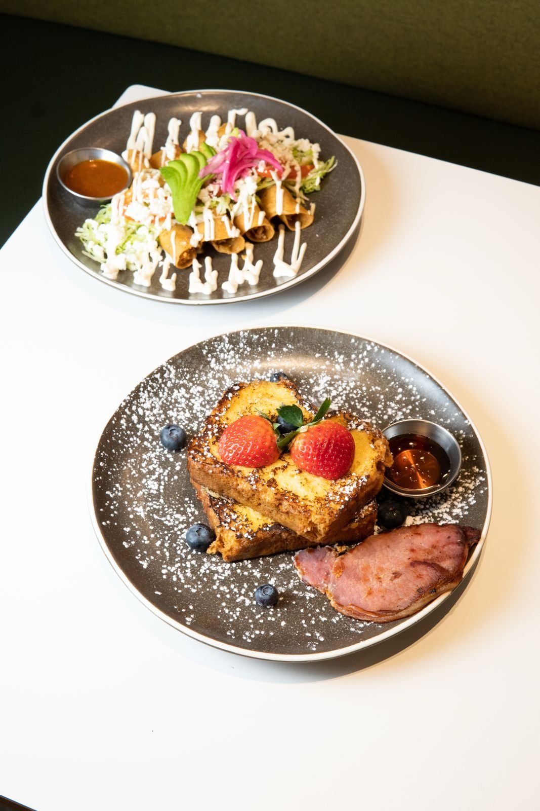 French toast and flautas